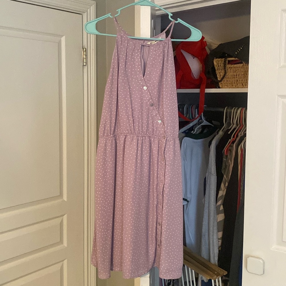 Purple halter dress
